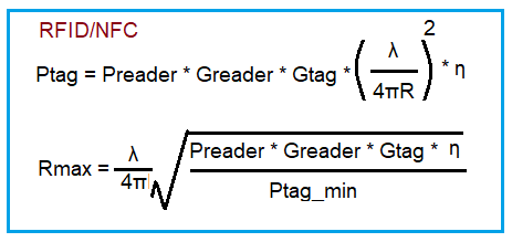 RFID NFC read range formula