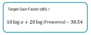 Radar Target Gain Factor