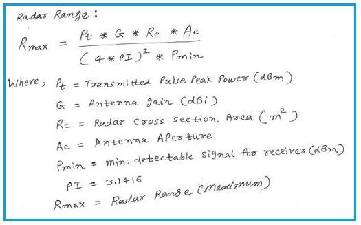 Radar range calculator