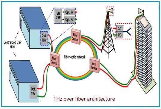 THz over fiber architecture