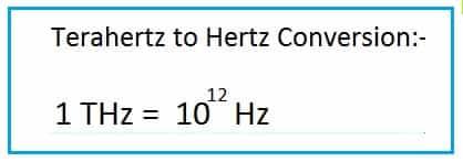THz to Hz converter equation