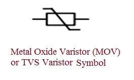 TVS Varistor or Metal Oxide Varistor symbol