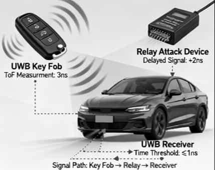 UWB Digital Key to prevent Relay Attack for Car theft