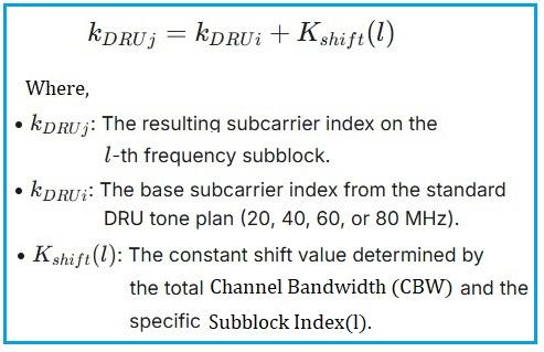 Wi-Fi 8 DRU Mapping formula