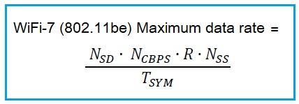 WiFi-7 802.11be throughput formula