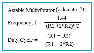 astable multivibrator formula1