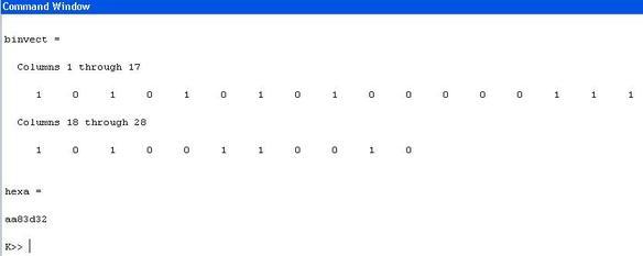Binary to Hex Input Output