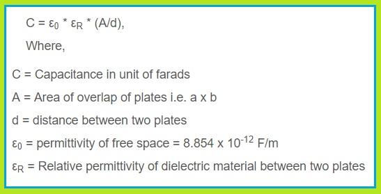 capacitive sensing equation