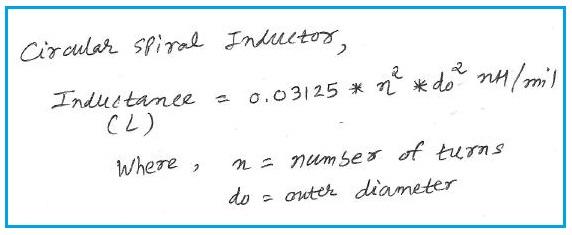 circular spiral inductor calculator