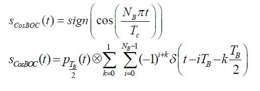 cosine BOC modulation equations