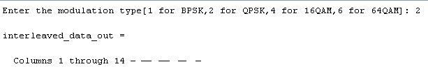 input to interleaver