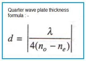 quarter wave plate thickness formula