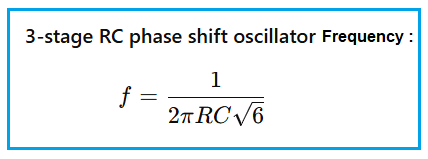 RC Phase Shift Oscillator Formula