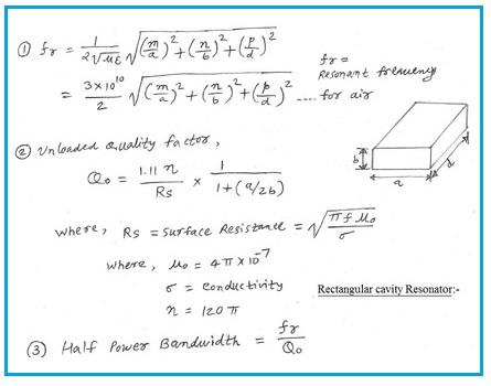 rectangular cavity resonator calculator
