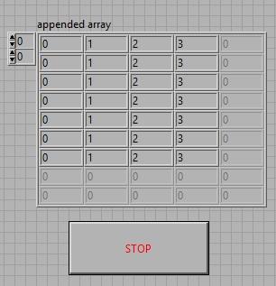 shift register labview vi front panel