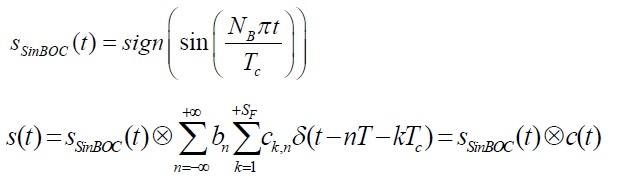sine BOC modulation equations