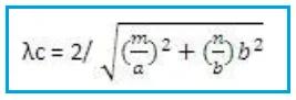waveguide cutoff wavelength equation