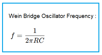 Wein Bridge Oscillator Formula