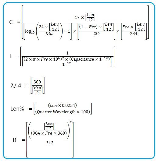 whip antenna formula