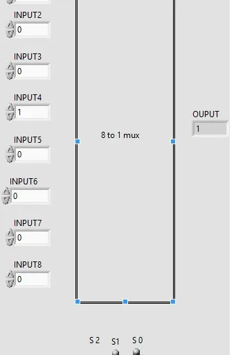 8 to 1 Multiplexer Design in LabVIEW