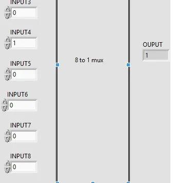 8 to 1 Multiplexer Design in LabVIEW