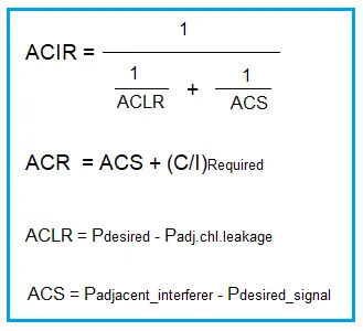 ACIR ACR ACLR ACS formula