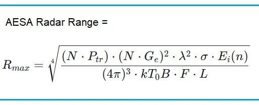 AESA Radar Range Calculator & Formula