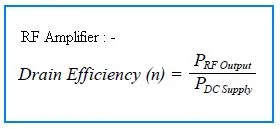 RF Amplifier Drain Efficiency Calculator