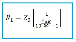 Balanced Attenuator Formula