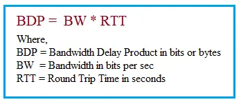Bandwidth Delay Product Calculator
