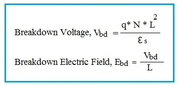Baritt diode breakdown voltage
