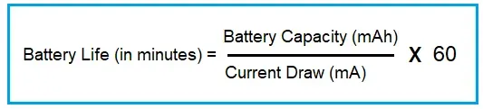 Drone Battery Life Formula