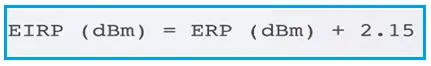 What is the difference between ERP and EIRP