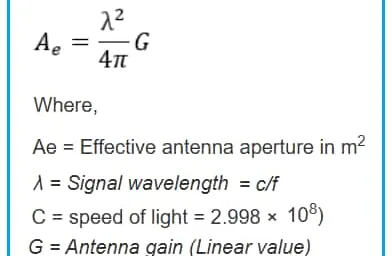 Effective Antenna Aperture Calculator | Capture Area