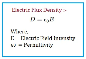Electric Flux Density Formula