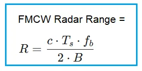 FMCW Radar Range Formula