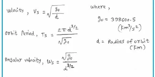 Geosynchronous and Geostationary Satellite Formulas and Calculator