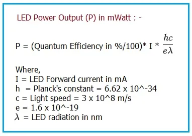 LED Power Output Calculator: Internal Quantum Efficiency Explained