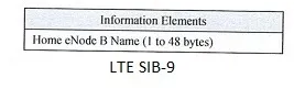 LTE System Information Block SIB 9