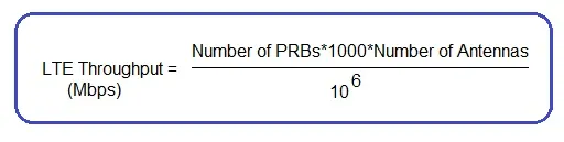 4G LTE Throughput Calculator and Formula Explained