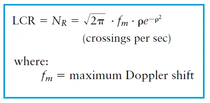 Level Crossing Rate (LCR) vs. Average Fade Duration (AFD)