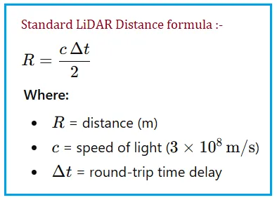 LiDAR Distance Calculator | Time of Flight Formula & Tool