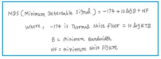 MDS, Minimum Detectable Signal equation