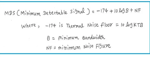 Minimum Detectable Signal (MDS) Calculator
