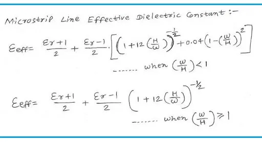 Microstrip Line Impedance Calculator
