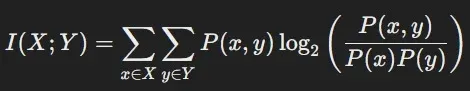 Mutual Information Formula