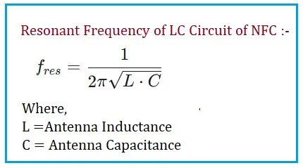 NFC Tag Capacitance Calculator from Resonant Frequency