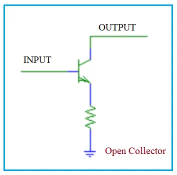 Open collector transistor