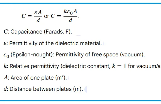 Parallel Plate Capacitor Capacitance Calculator