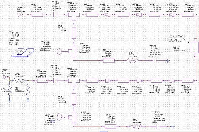 RF Amplifier Layout Circuit
